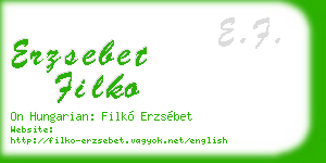 erzsebet filko business card