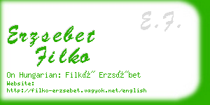 erzsebet filko business card